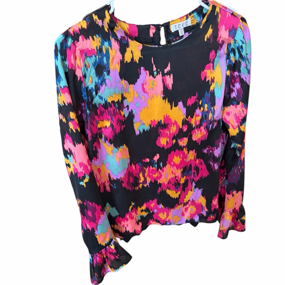 TCEC Colorful Abstract Blouse - Picture 2 of 5